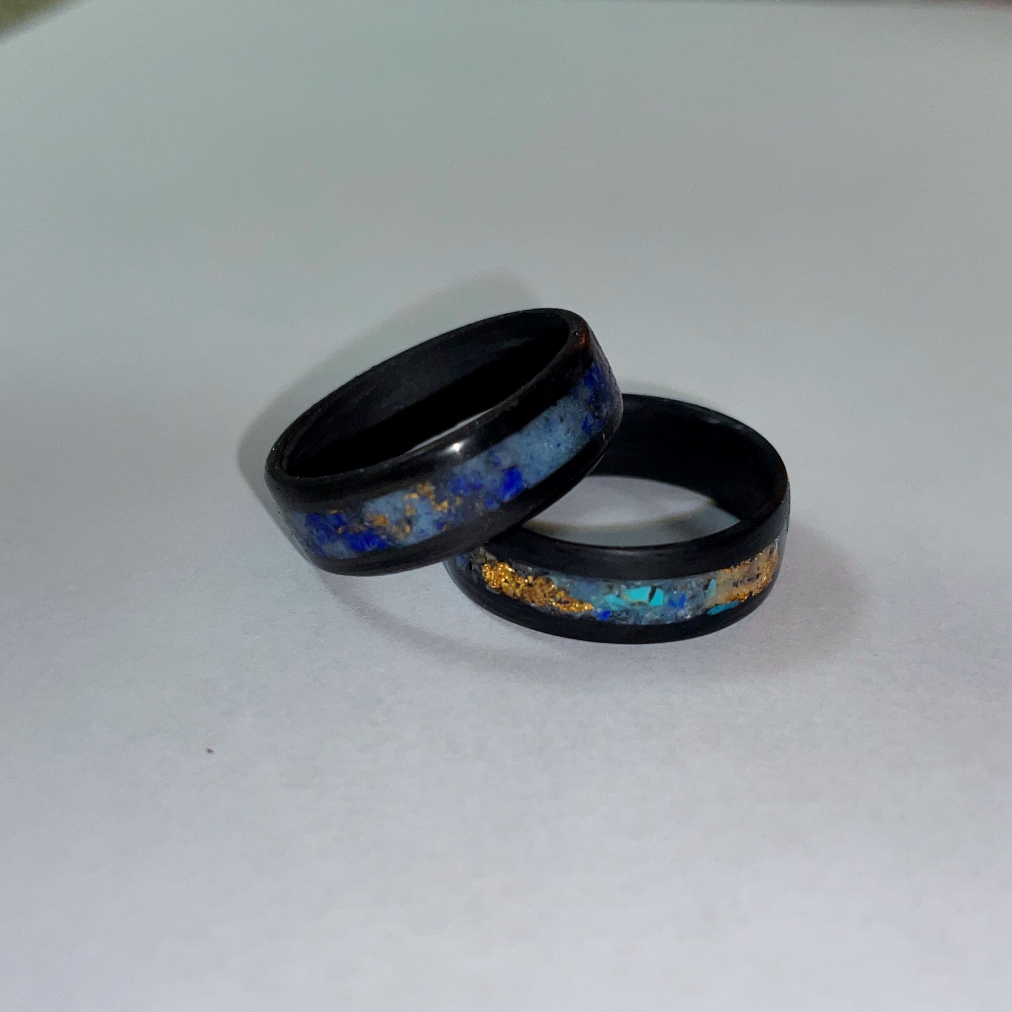Lapis Lazuli and 24k Gold Leaf Glowstone Ring