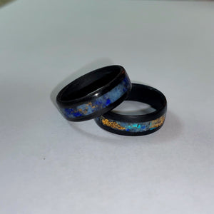 Lapis Lazuli and 24k Gold Leaf Glowstone Ring
